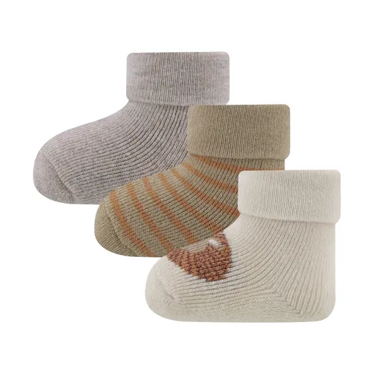 Ewers Löwe Babysocken - 3-Pack - One Size