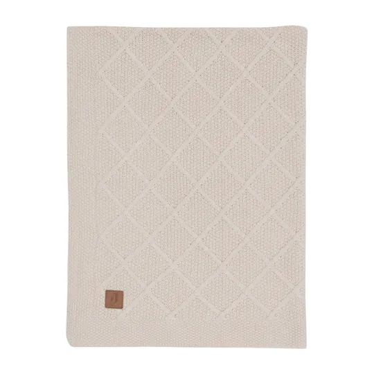 Jollein Check Knit Babydecke - 100 x 150 cm - Oatmeal