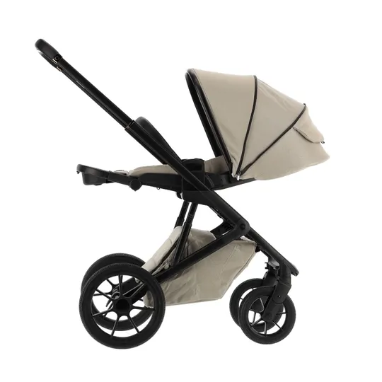 Qute Q-Rider Plus 4-in-1 Kinderwagen - Mineral Clay | Kidsriver Curve Babyschale – Black | Kidsriver Isofix Basis