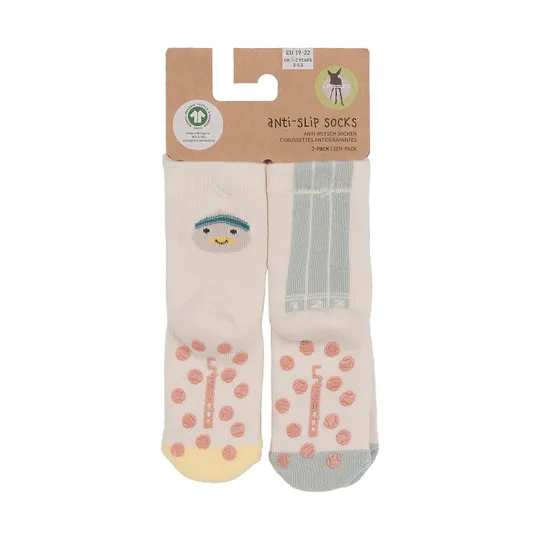 Laessig Anti-Rutsch Socken GOTS – 2 Stück – Duck – Gr. 19-22