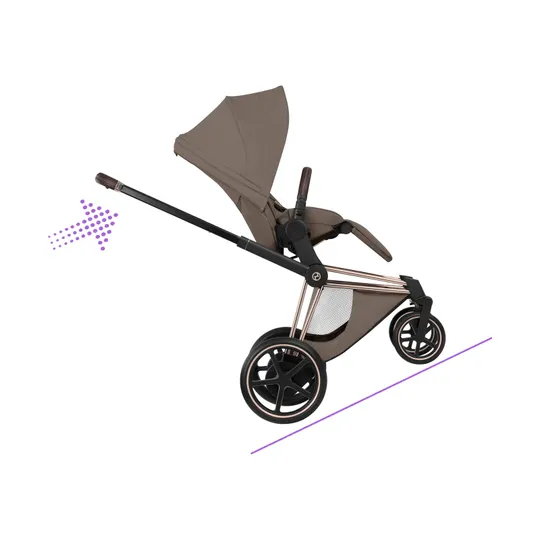 Cybex Kinderwagen 2-in-1 - e-Priam 5 Style - Rosegold/Coconut Brown