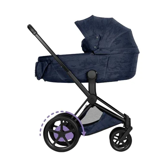 Cybex e-Priam 5 Style Rebellious Luxury 2-in-1 Kinderwagen – Denim Blue | Navy Blue