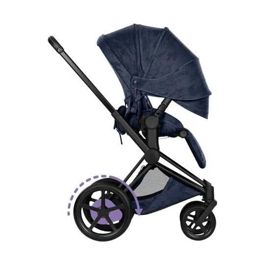 Cybex e-Priam 5 Style Rebellious Luxury 2-in-1 Kinderwagen – Denim Blue | Navy Blue