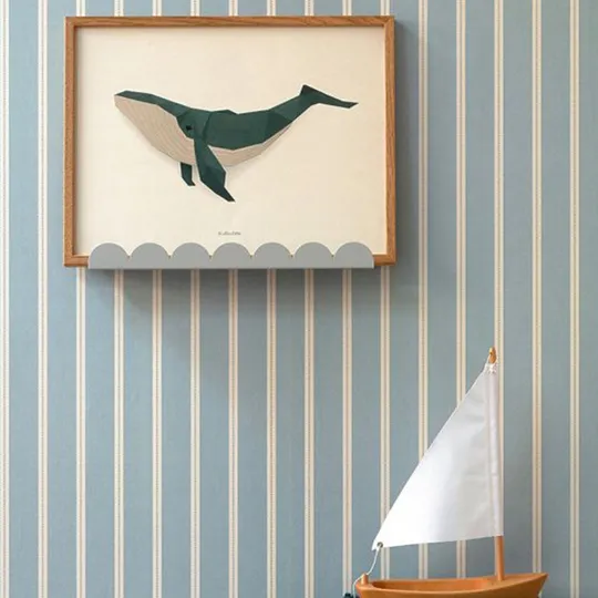 Studio Ditte Tapete – Bänder – Steinblau