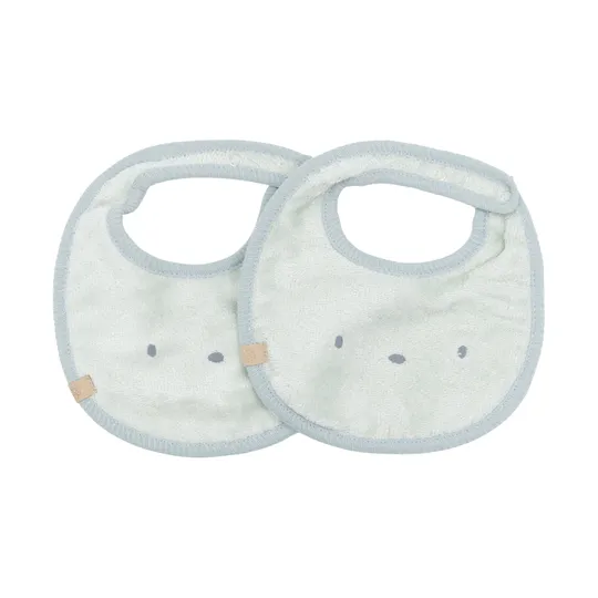 Bamboom Terry Lätzchen – 2er Set - Sky Grey
