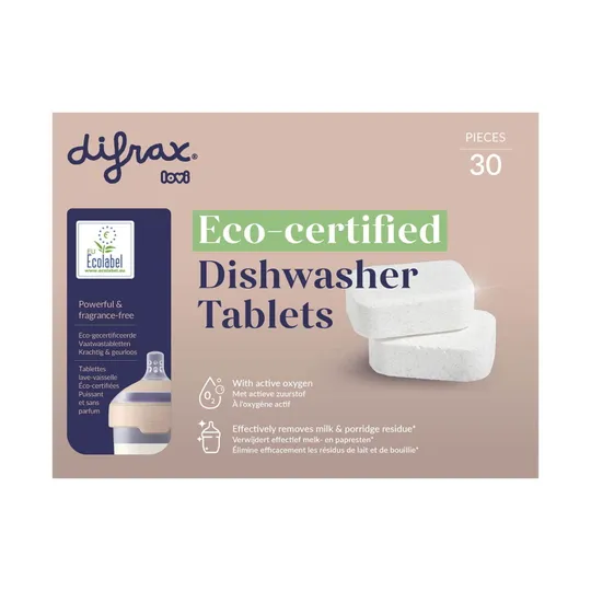 Difrax Geschirrspültabs- Eco-Certified - 30 Stück