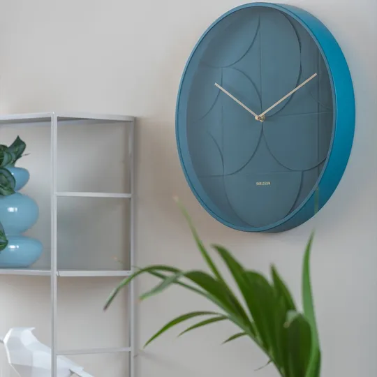 Karlsson Echelon Circular Wanduhr - Dunkelblau