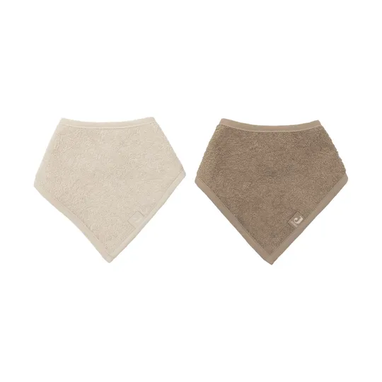 Jollein Bandana Lätzchen - 2 Stück - Sand / Milky Coffee