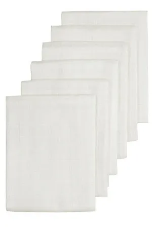 Meyco Hydrophile Windel 6 Stück - 60 x 60 cm - Weiß