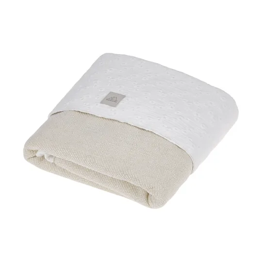 Nanami Embroidery Swaddle - 100 x 135 cm - Off White