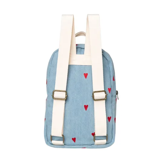 Studio Noos Mini Rucksack - Denim Hearts