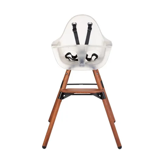 Childhome Evolu 2 2-in-1-Kinderstuhl Walnuss / Transparent