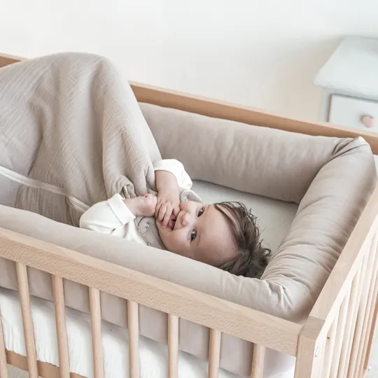 Julius Zöllner Muslin Babyschlafsack - Sand - Größe 62/68