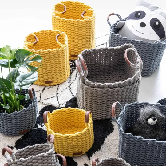 KidsDepot Korbo Set Aufbewahrungskörbe M Fog