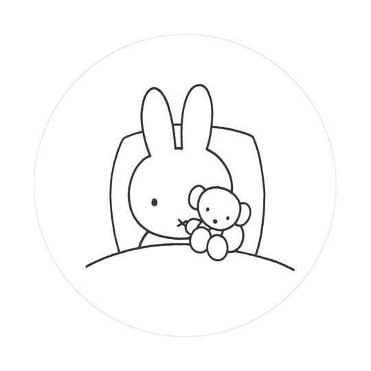 KEK AMSTERDAM Miffy Geht Schlafen Tapete Rund