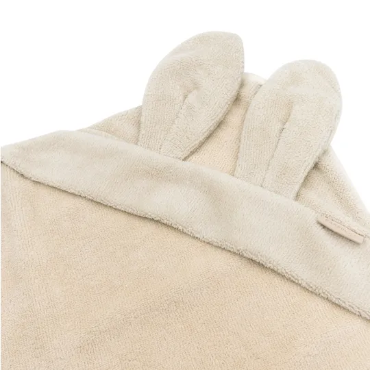 Bamboom New Born Badecape mit Ohren + Waschlappen - Sand