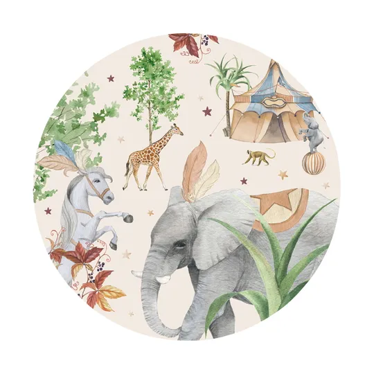 Creative Lab Amsterdam Elephant Tapete Rund 120 cm