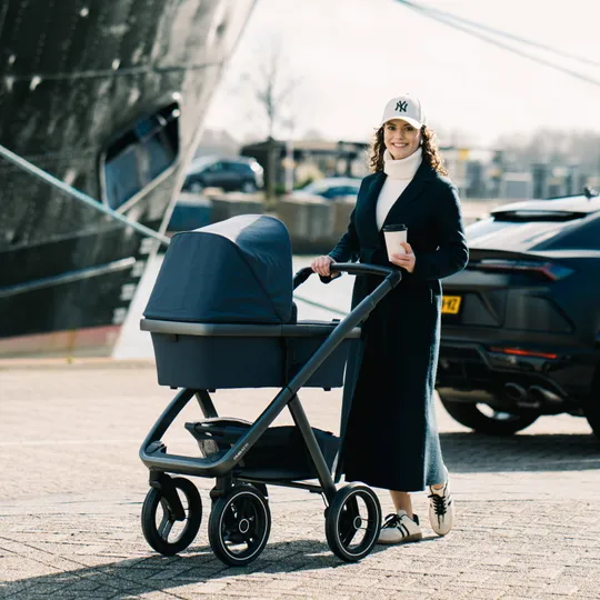 Dubatti Two E2 Kinderwagen Paket- Night Blue / Satin Gray / Black