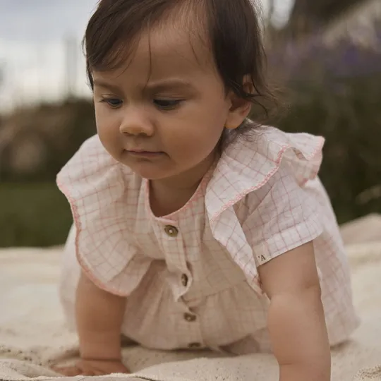 Lil' Atelier Kleid - Größe 62 - Coconut Milk