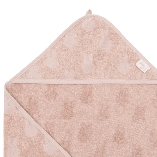 Jollein Jacquard Badecape Miffy - Frottee - 75x75 cm - Wild Rose