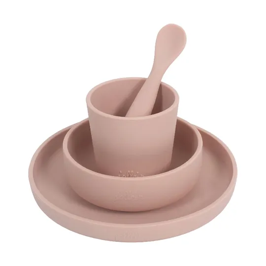Jollein Silikon Geschirr-Set Pale Pink