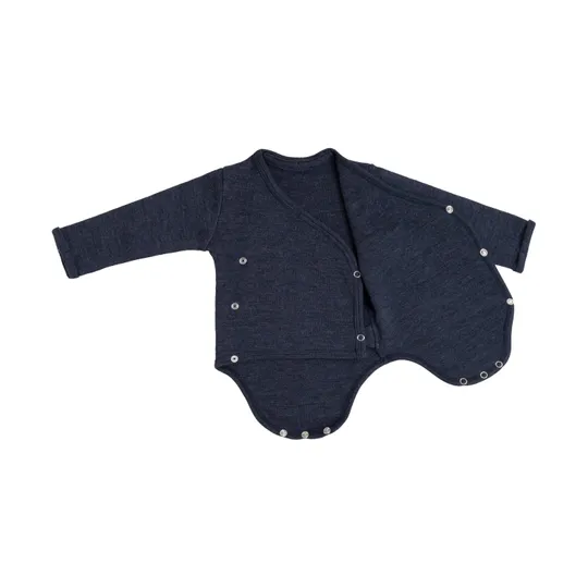 Baby's Only Meadow Babybody Langarm - Merino Fine - Größe 62 - Jeans
