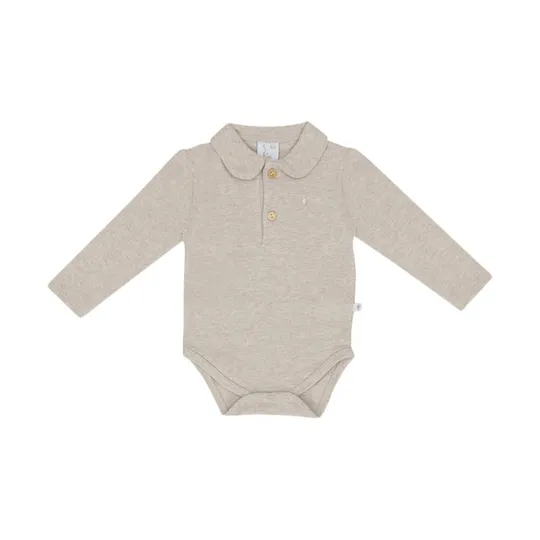 Klein Baby Polo Body - Gr. 62 - Beige Melange