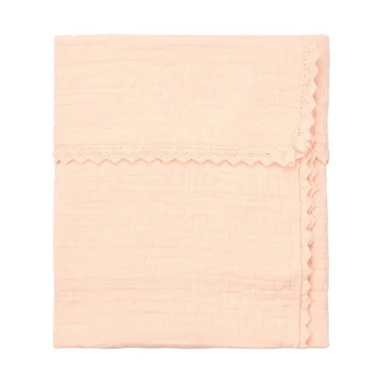 Koeka Elba Spitzenbabydecke - 75 x 100 - Peach