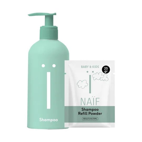 Naïf Pump Bottle + Shampoo Nachfüllpulver