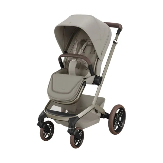 Maxi-Cosi Fame Kinderwagen - Sapphire Sand | Maxi-Cosi Pebble Slide Pro Babyschale | FamilyFix Slide Pro