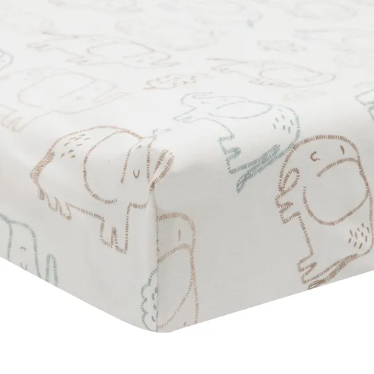 Jollein Wickelunterlagenbezug - Jersey - 50 x 70 cm - Elephant Tales