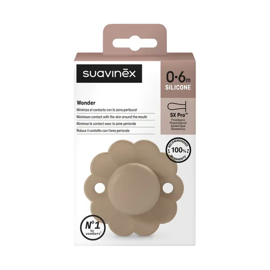 Suavinex Schnuller - SX Pro - Wonder - 0-6 Monate - Silikon - Cork