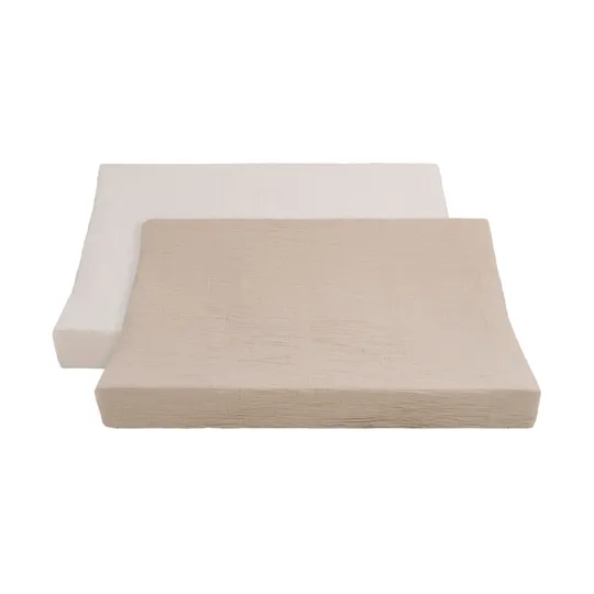 Baby's Only Tender Wickelunterlagenbezug - 2-pack - Beige / Linen - 45 x 70 cm