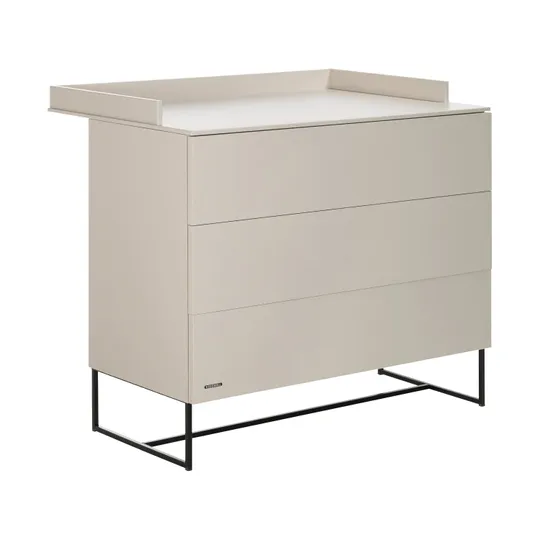Kidsmill Intense II Kommode 3S Matt Oatmeal - Schwarz - Matt Oatmeal