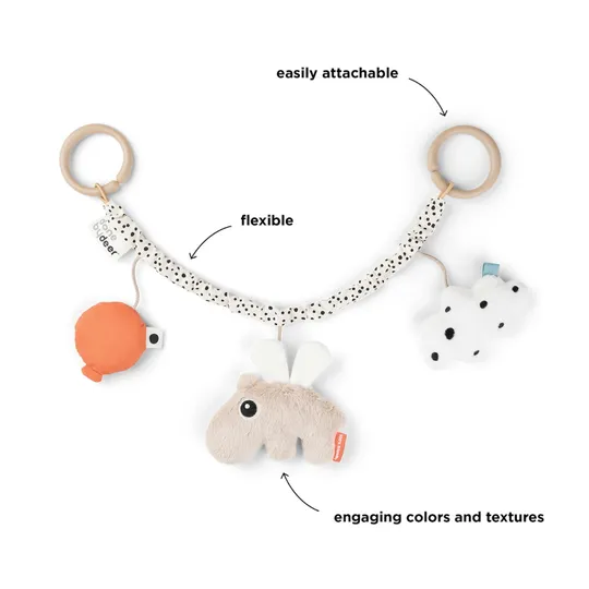 Done By Deer Happy Clouds Kinderwagenkette Sand