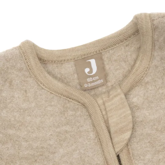 Jollein Merinowoll-Filzschlafsack mit abnehmbaren Ärmeln – 70 cm – Natur