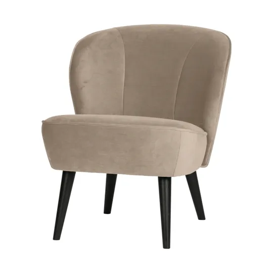 Woood Sessel - Sara - Samt Khaki