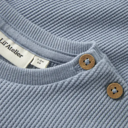 Lil' Atelier Sweatshirt - Dusty Blue Boat - Gr. 68