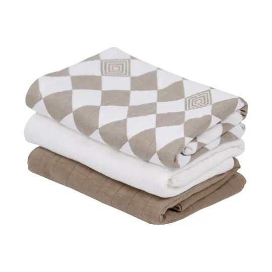 Lodger Swaddler – 3-teilig – 70 x 70 cm – Matcha Buffalo