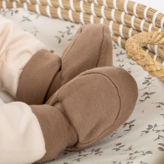 Mats & Merthe Babypantoffeln Mare - 1 Monat - Taupe