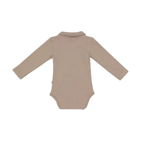 Klein Baby Polo Babybody Ripp - Größe 74 - Filipe Beige