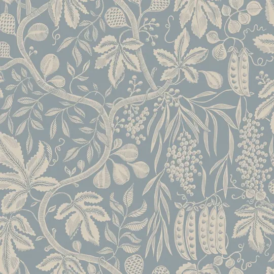 Sandberg Fig Garden Tapete - Misty Blue