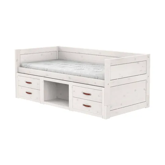 LIFETIME Kojenbett mit Stauraum - White Wash