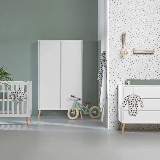 Europe Baby Sterre Kommode - Weiß / Natur
