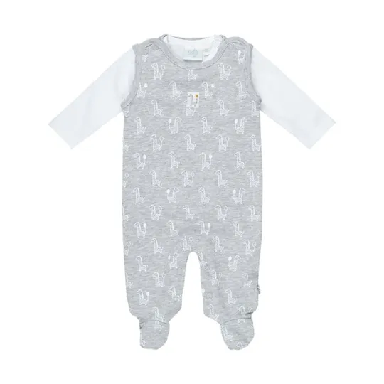 Feetje Strampelanzug Giraffe 2-Teilig Grey Melange Gr. 62