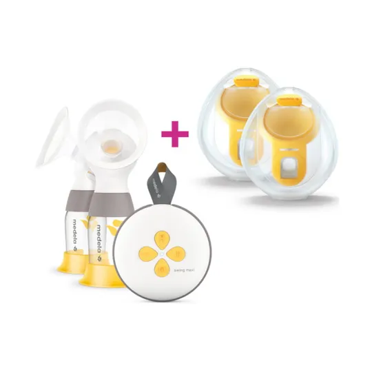 Medela Milchpumpe Elektrisch Swing Maxi + Hands-Free Collection Cups