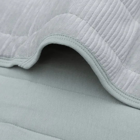 Jollein Babydecke 75 x 100 cm - Samt Ripp - Sea Green