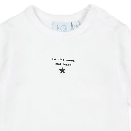 Feetje To The Moon Mini Person T-Shirt, Weiß, Gr. 68