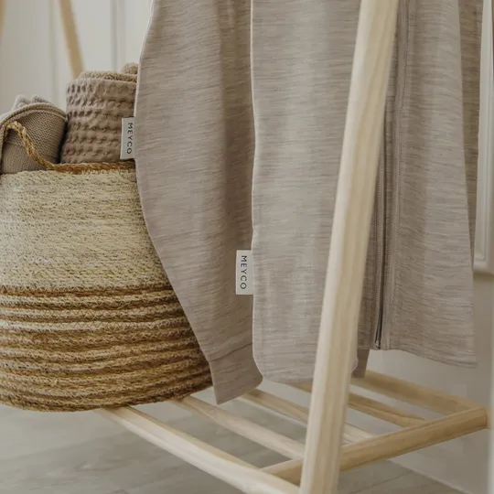 Meyco Schlafsack – Studio – Merinowolle – Sand Melange – 80 cm