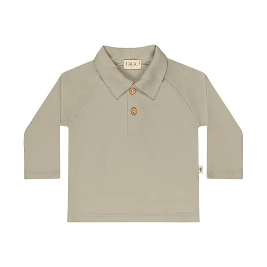 UAUA Polo T-Shirt Langarm - 3-6 Monate - Oceano